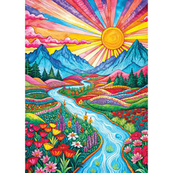 Colorful Highlands 1000 Piece Jigsaw Puzzle Enjoy (ONLINE ORDER ONLY)