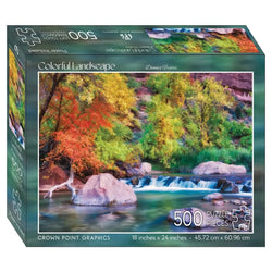 Colorful Landscape 500 Piece Soft Touch Jigsaw Puzzle Crown Point (ONLINE ORDER ONLY)