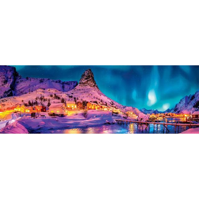 Colorful Night Over Lofoten Islands 1000 Piece Pano Jigsaw Puzzle Clementoni (ONLINE ORDER ONLY)