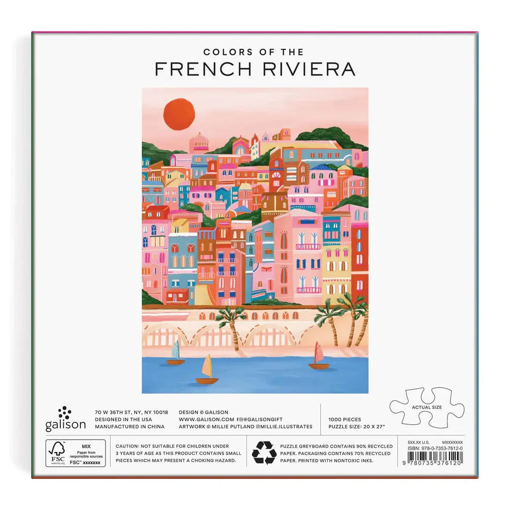 Colors Of The French Riviera 1000 Piece Jigsaw Puzzle Galison (ONLINE ORDER ONLY)