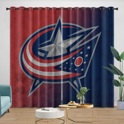 Columbus Blue Jackets Curtains Blackout Window Drapes Room Decoration (Online Order Only)