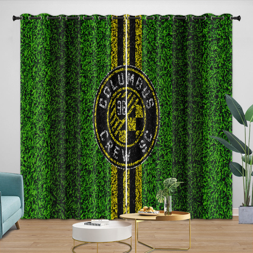 Columbus Crew SC Curtains Blackout Window Drapes Room Decoration (Online Order Only)