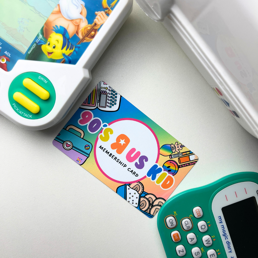 90's Kid Club | Metal Book Card | Washi Card (ONLINE ORDER ONLY)