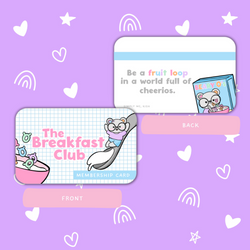 The Breakfast Club| Membership Card | Metal Book Card | Washi Card (ONLINE ORDER ONLY)