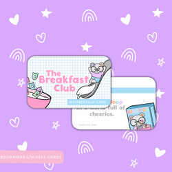 The Breakfast Club| Membership Card | Metal Book Card | Washi Card (ONLINE ORDER ONLY)