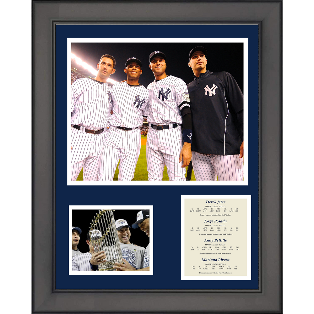 Framed New York Yankees Core 4 Jeter, Rivera, Posada & Pettitte Baseball 11"x14" Three Photo Collage (ONLINE ORDER ONLY)