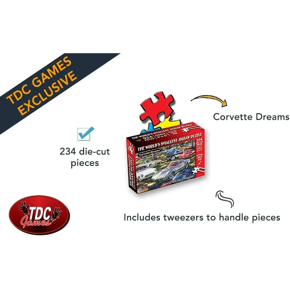 Corvette Dreams 234 Piece "World's Smallest" Jigsaw Puzzle TDC (ONLINE ORDER ONLY)