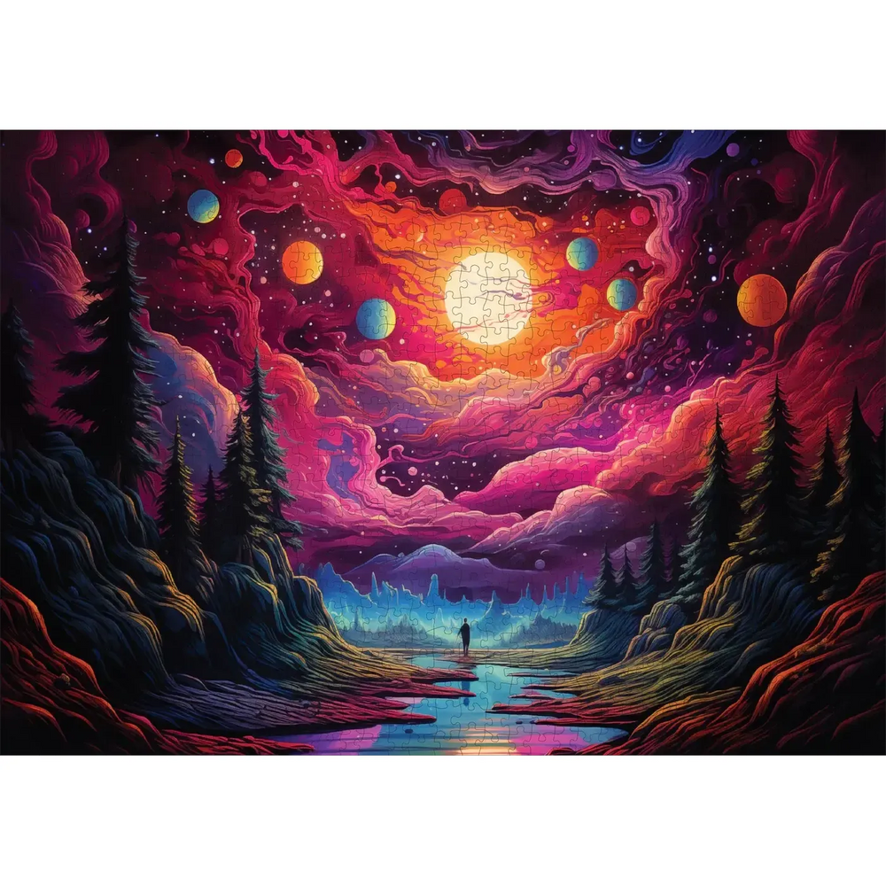 Cosmic Canvas 1000 Piece Jigsaw Puzzle Trippy (ONLINE ORDER ONLY)