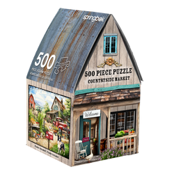 Countryside Market 500 Piece Jigsaw Puzzle in Shaped Box Springbok (ONLINE ORDER ONLY)