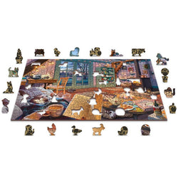 Cozy Cabin 505 Piece Wood Jigsaw Puzzle Wooden City (ONLINE ORDER ONLY)