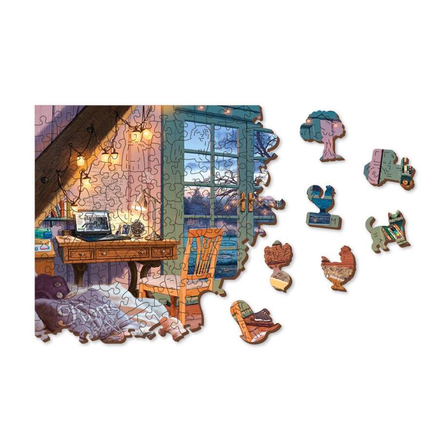 Cozy Cabin 505 Piece Wood Jigsaw Puzzle Wooden City (ONLINE ORDER ONLY)