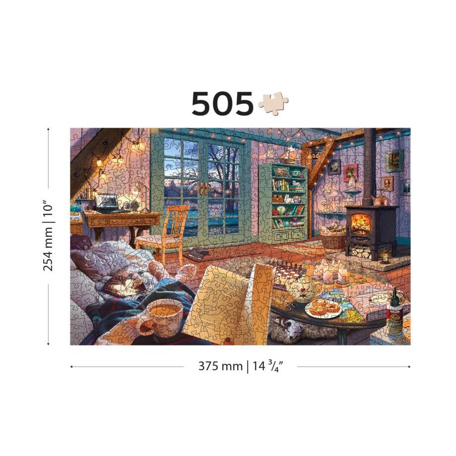 Cozy Cabin 505 Piece Wood Jigsaw Puzzle Wooden City (ONLINE ORDER ONLY)