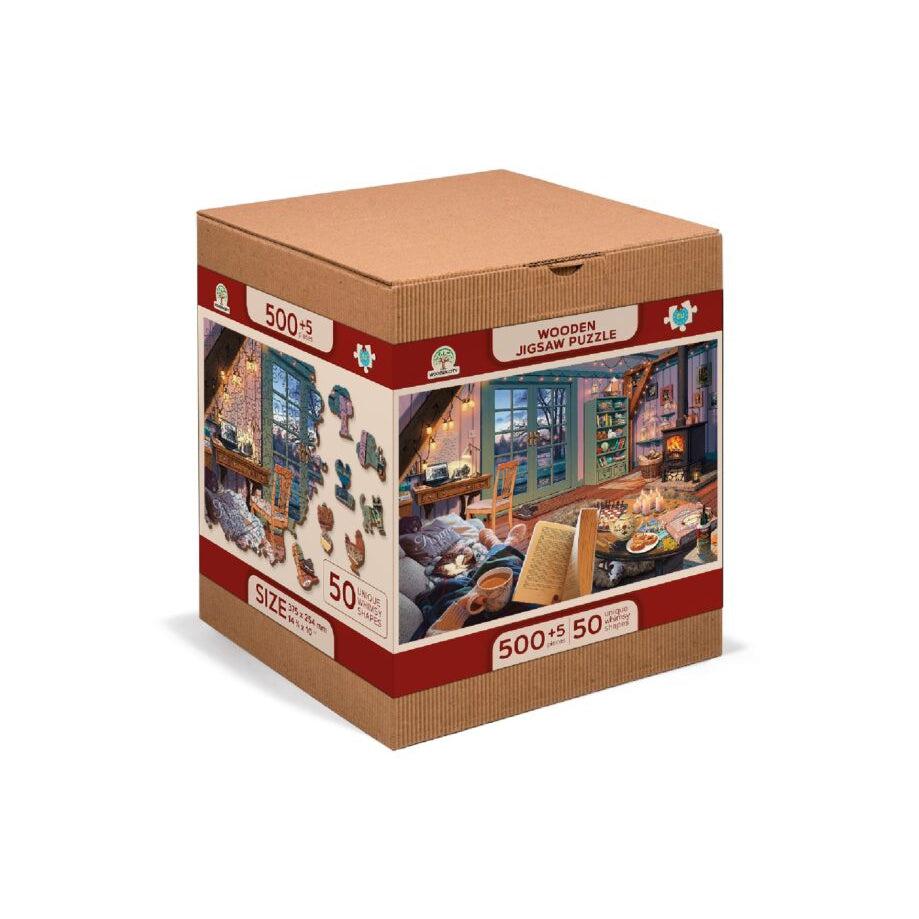 Cozy Cabin 505 Piece Wood Jigsaw Puzzle Wooden City (ONLINE ORDER ONLY)