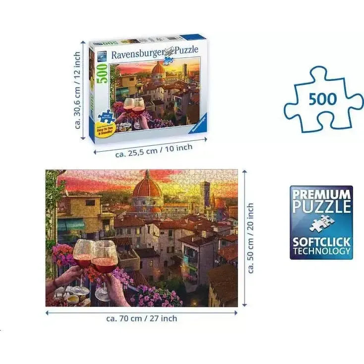 Cozy Wine Terrace 500 Large Piece Jigsaw Puzzle Ravensburger (ONLINE ORDER ONLY)