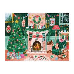 Cozy by the Fireplace 1000 Piece Jigsaw Puzzle Galison (ONLINE ORDER ONLY)