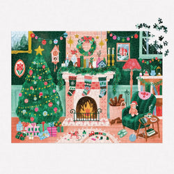 Cozy by the Fireplace 1000 Piece Jigsaw Puzzle Galison (ONLINE ORDER ONLY)