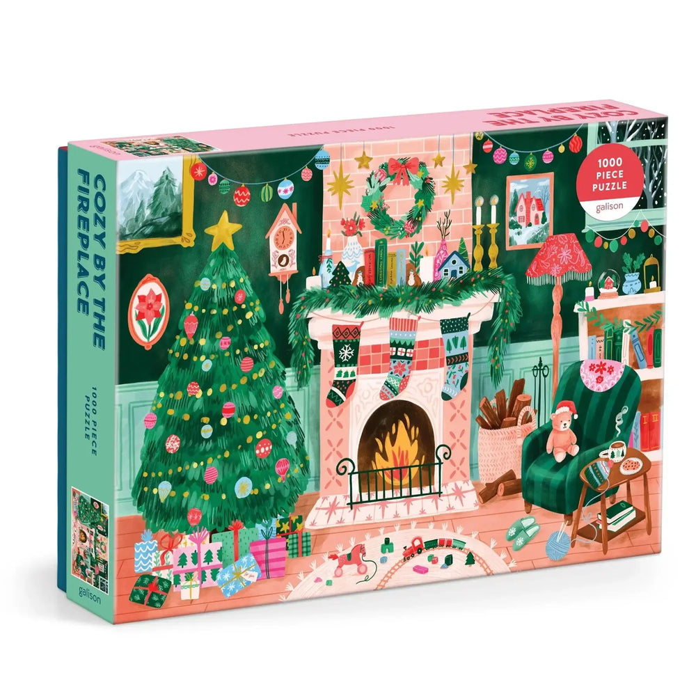 Cozy by the Fireplace 1000 Piece Jigsaw Puzzle Galison (ONLINE ORDER ONLY)