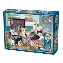 Crafty Kittens 500 Piece Jigsaw Puzzle Cobble Hill (ONLINE ORDER ONLY)