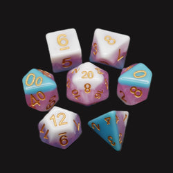 Creamsicle of Doom - 7 Piece DnD Dice Set | Acrylic RPG Gaming Dice (ONLINE ORDER ONLY)