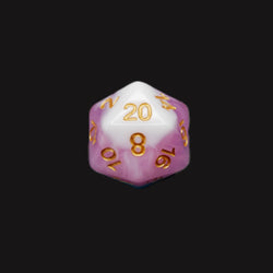 Creamsicle of Doom - 7 Piece DnD Dice Set | Acrylic RPG Gaming Dice (ONLINE ORDER ONLY)
