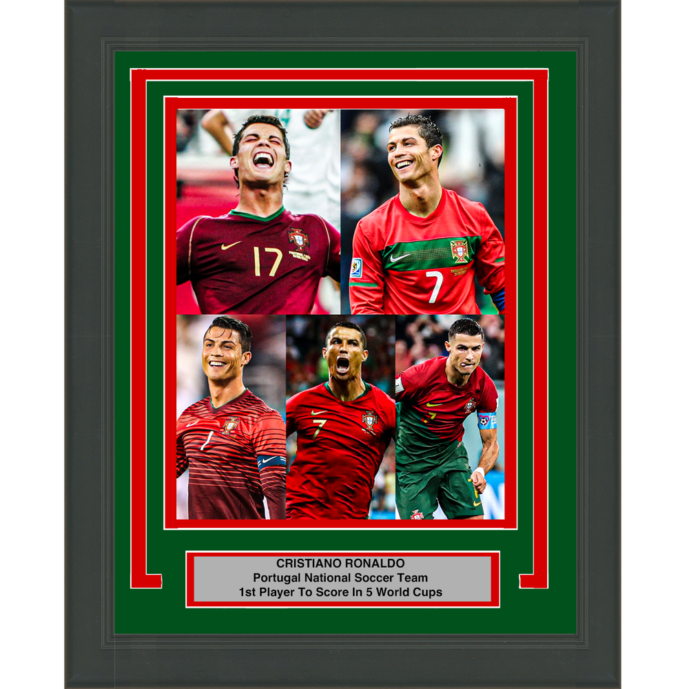 Framed Cristiano Ronaldo Portugal World Cup 8x10 Soccer Futbol Photo (ONLINE ORDER ONLY)