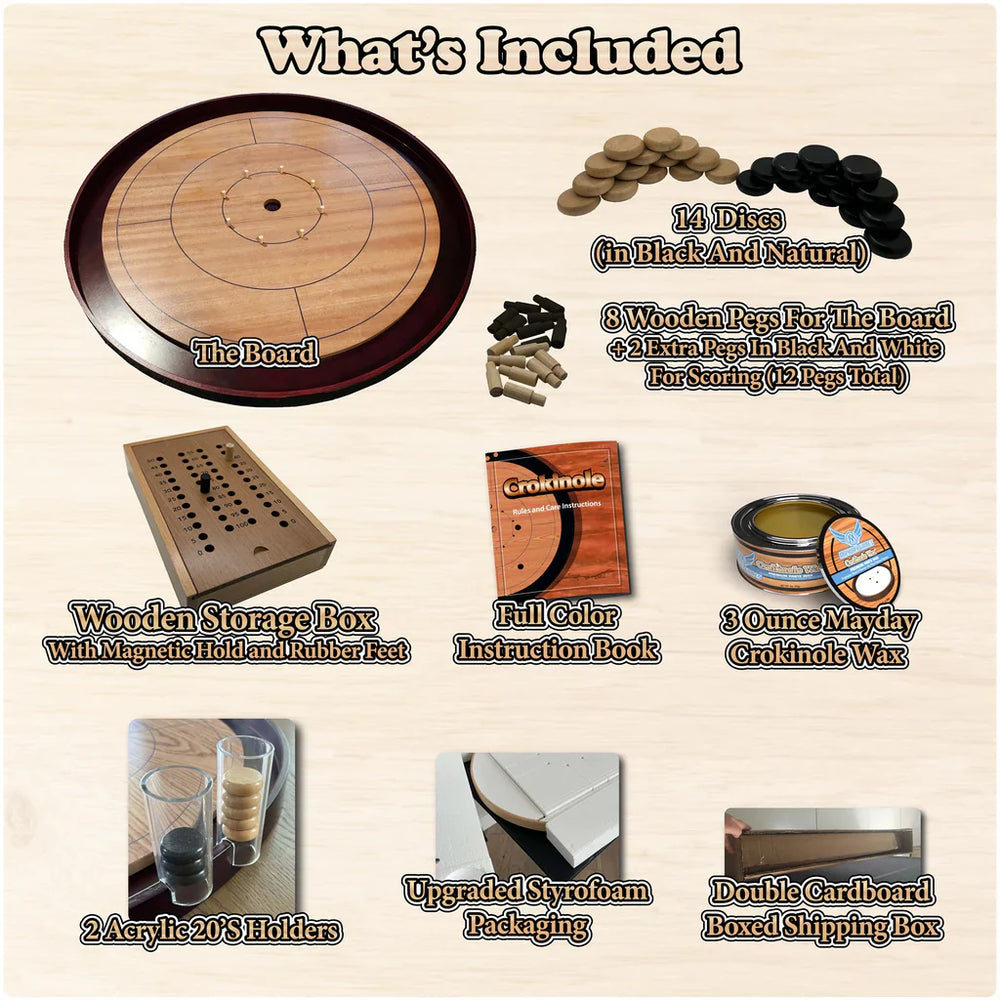 Mahogany Tournament Edition Crokinole Board 2024 (Online Order Only)