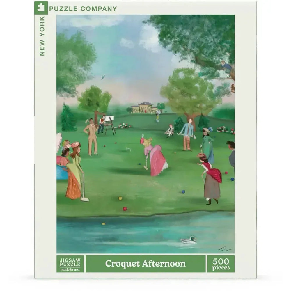 Croquet Afternoon by Tug Rice 500 Piece Jigsaw Puzzle NYPC (ONLINE ORDER ONLY)