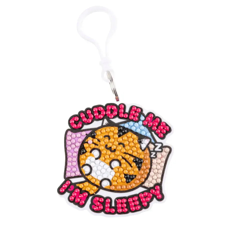 Cuddle Me I'm Sleepy Timmy Crystal Art Fuzz Balls Bag Charm Kit Craft Buddy (ONLINE ORDER ONLY)