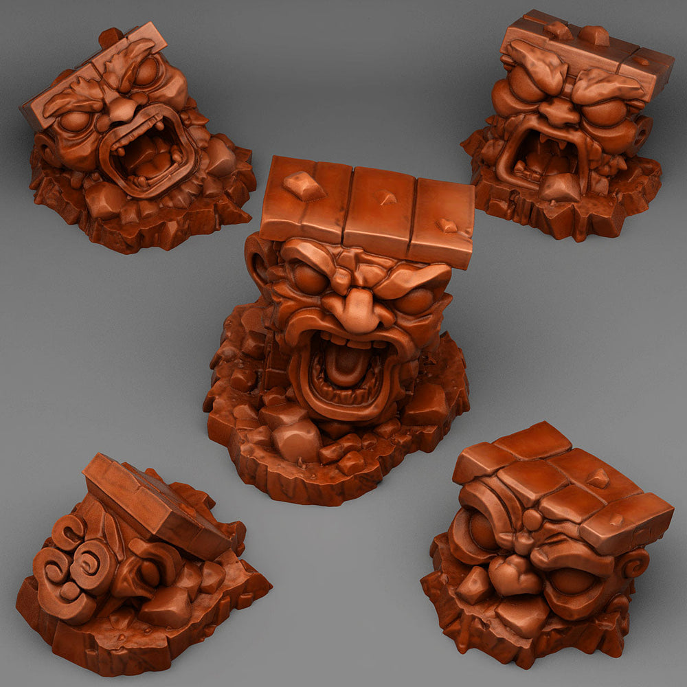 3D Printed Fantastic Plants and Rocks Cursed Totems 28mm - 32mm D&D Wargaming (Online Only)