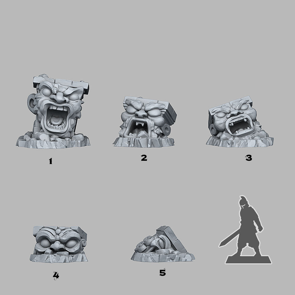 3D Printed Fantastic Plants and Rocks Cursed Totems 28mm - 32mm D&D Wargaming (Online Only)