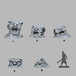 3D Printed Fantastic Plants and Rocks Cursed Totems 28mm - 32mm D&D Wargaming (Online Only)