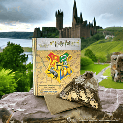 Harry Potter - Hogwarts Crests Wooden Jigsaw Puzzle