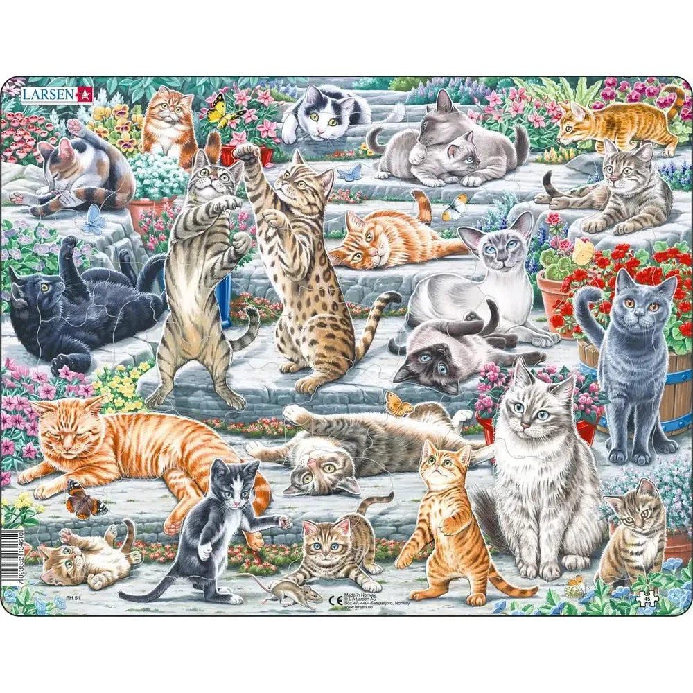 Cute Cats 45 Piece Tray Jigsaw Puzzle Larsen (ONLINE ORDER ONLY)