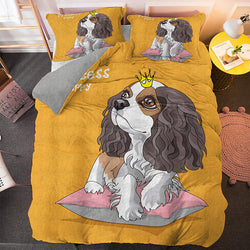 Cute Dog Cartoon Pug Bedding Set Quilt Covers Room Decoration (Online Order Only)