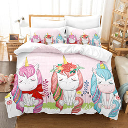 Cute Unicorn Bedding Set Quilt Covers Without Filler (Online Order Only)