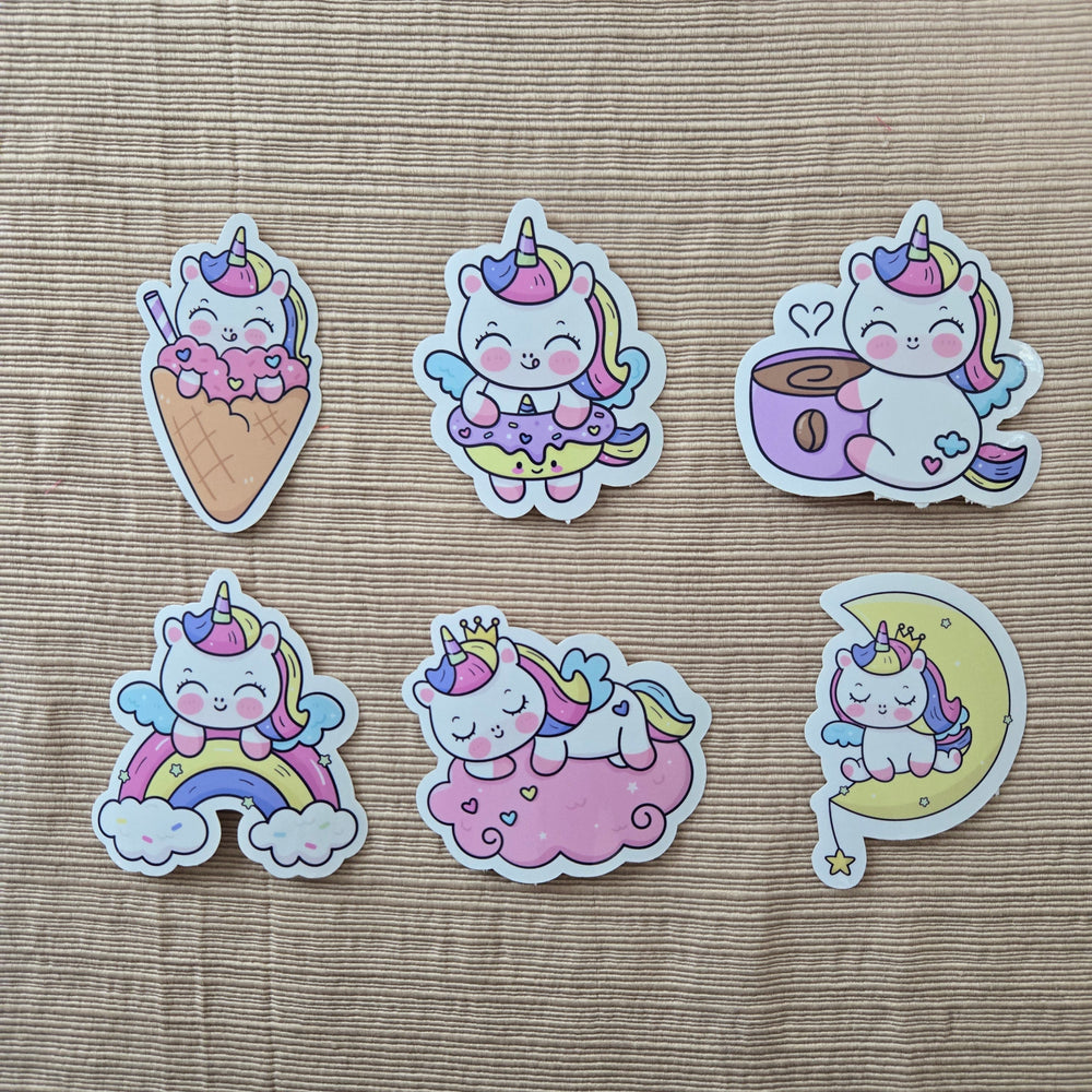 Cute Unicorn Series 1 Stickers (ONLINE ORDER ONLY)