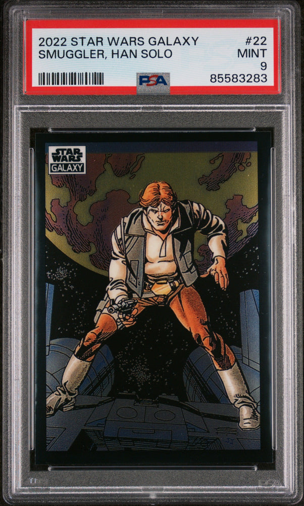 2022 TOPPS CHROME STAR WARS GALAXY SMUGGLER, HAN SOLO  #22 - PSA 9 (Online Order Only)