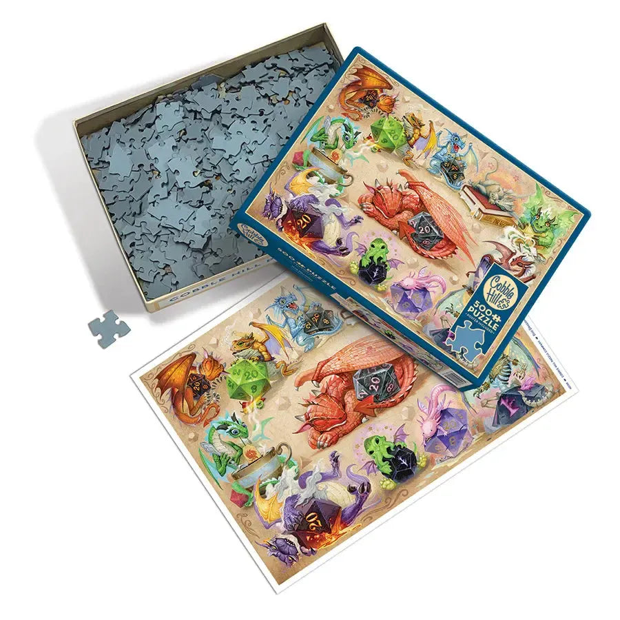 D20 Dragons 500 Piece Jigsaw Puzzle Cobble Hill (ONLINE ORDER ONLY)