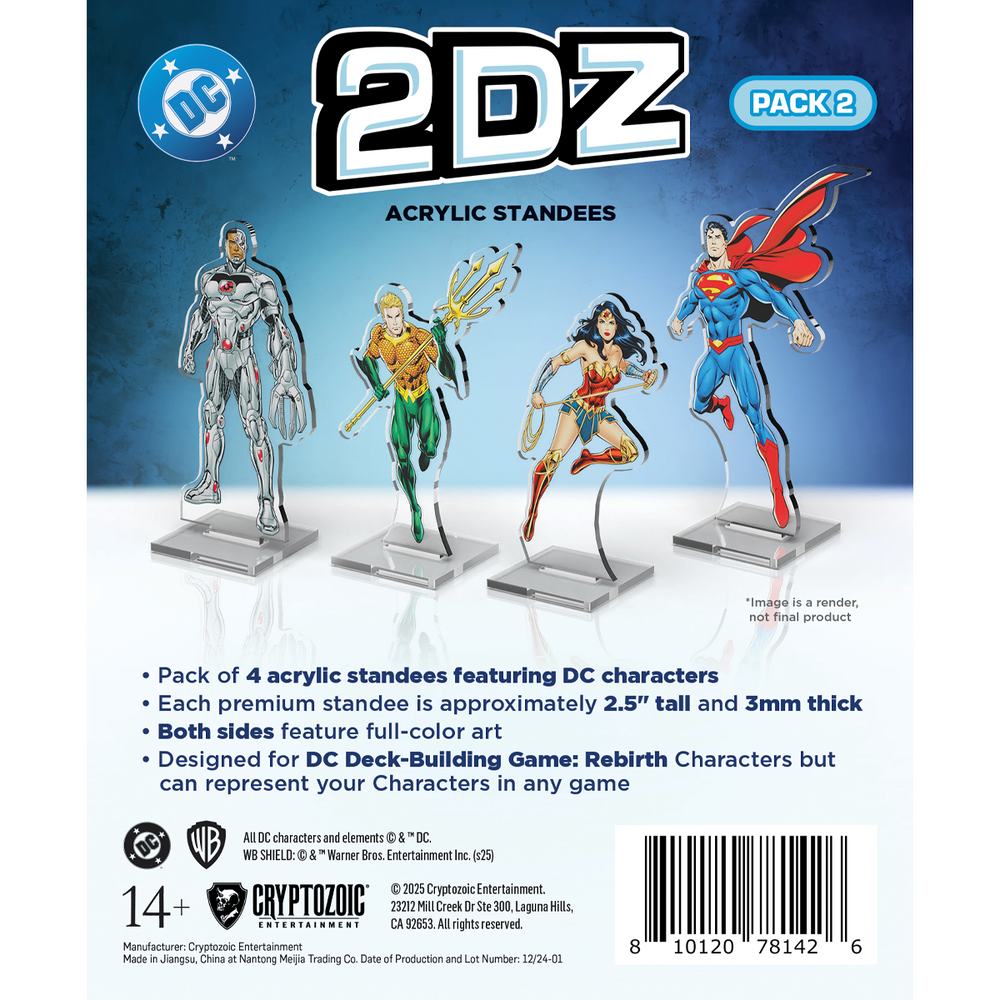 DC 2DZ Acrylic Standees: Pack 2 (ONLINE ORDER ONLY)