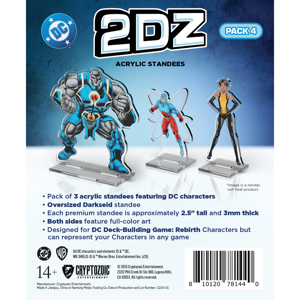 DC 2DZ Acrylic Standees: Pack 4 (ONLINE ORDER ONLY)