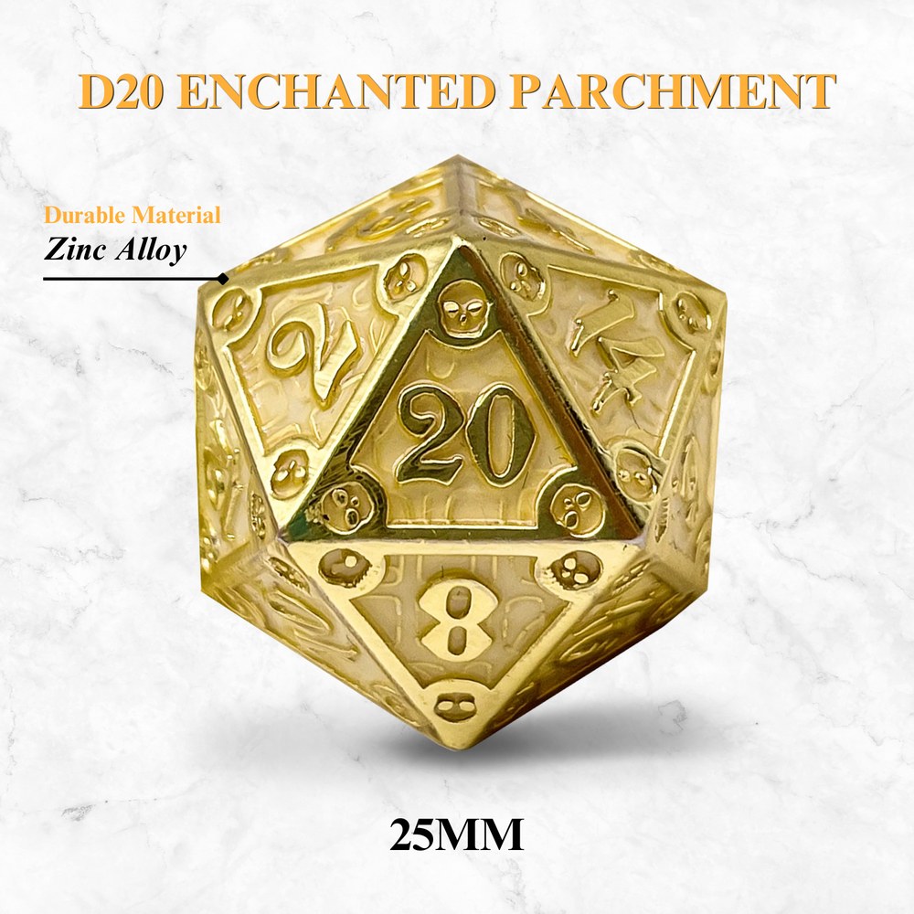 Dungeon Delve Runestones™ - 25mm D20 - Enchanted Parchment (Online Only)