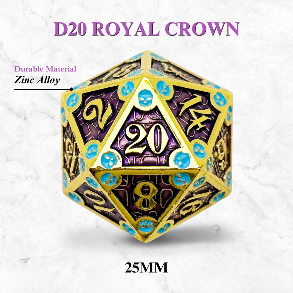 Dungeon Delve Runestones™ - 25mm D20 - Royal Crown (Online Only)