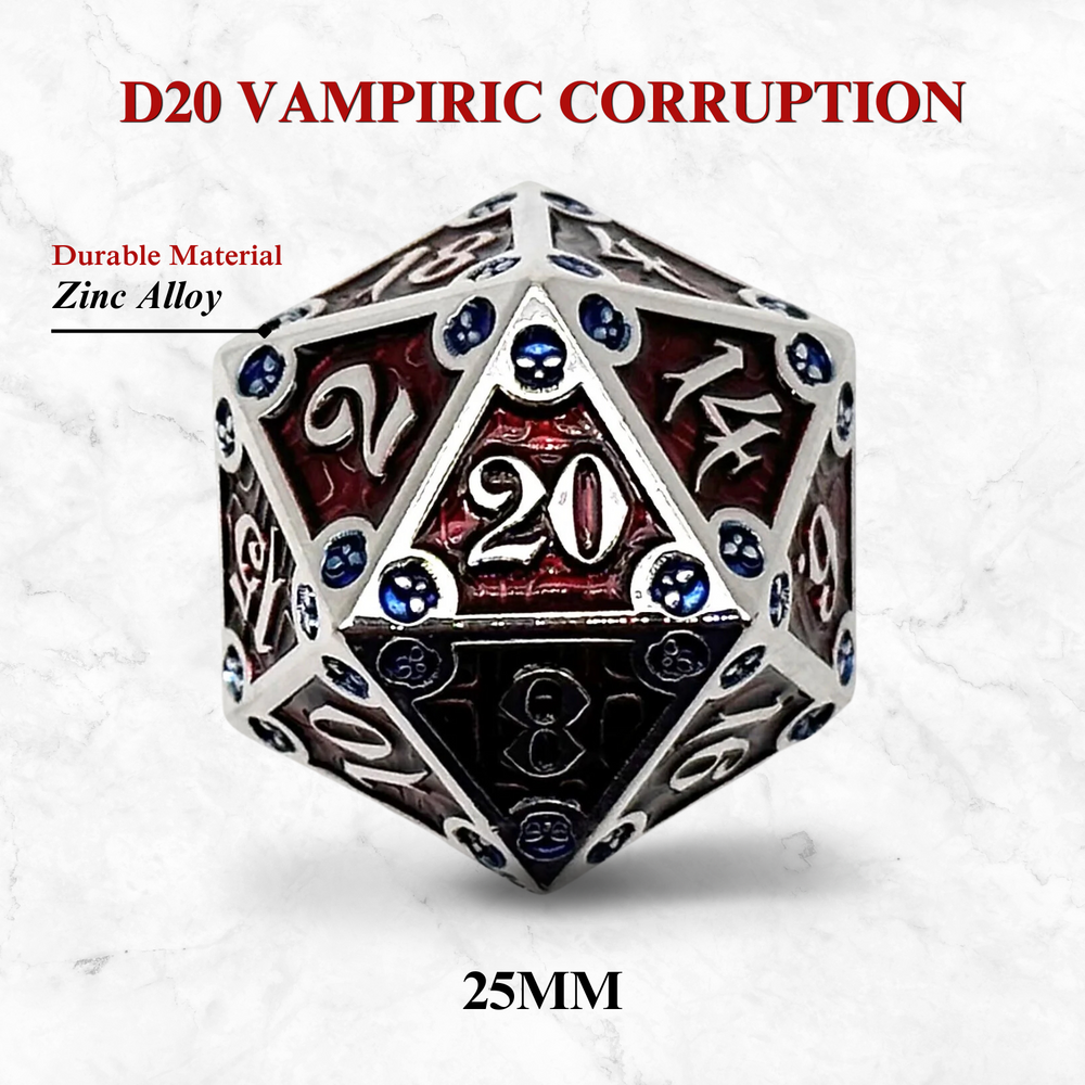 Dungeon Delve Runestones™ - 25mm D20 - Vampiric Corruption (Online Only)