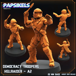 3D Printed Papsikels Democracy Troopers Hellraider Set August 2024 Scifi 28mm 32mm (Online Only)