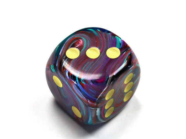 Festive® 30mm w/pips Mosaic/yellow d6 Dice (sold per die) (Online Only)