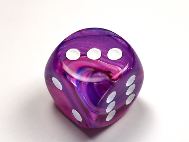 Festive® 30mm w/pips Violet/white d6 Dice (sold per die) (Online Only)