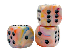 Festive® 30mm w/pips Circus™/black d6 Dice (sold per die) (Online Only)