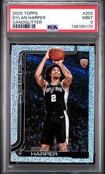Graded 2025 Topps Dylan Harper #202 Sandglitter Rookie RC Basketball Card PSA 9 Mint