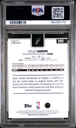 Graded 2025 Topps Dylan Harper #202 Sandglitter Rookie RC Basketball Card PSA 9 Mint