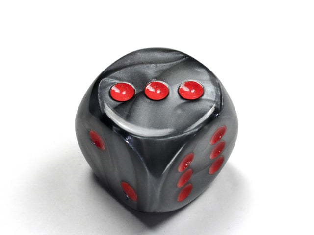 Velvet® 30mm w/pips Black/red d6 Dice (sold per die) (Online Only)
